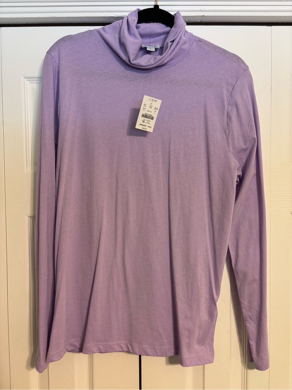 J. Crew Men's Lavender Long-Sleeve Turtleneck